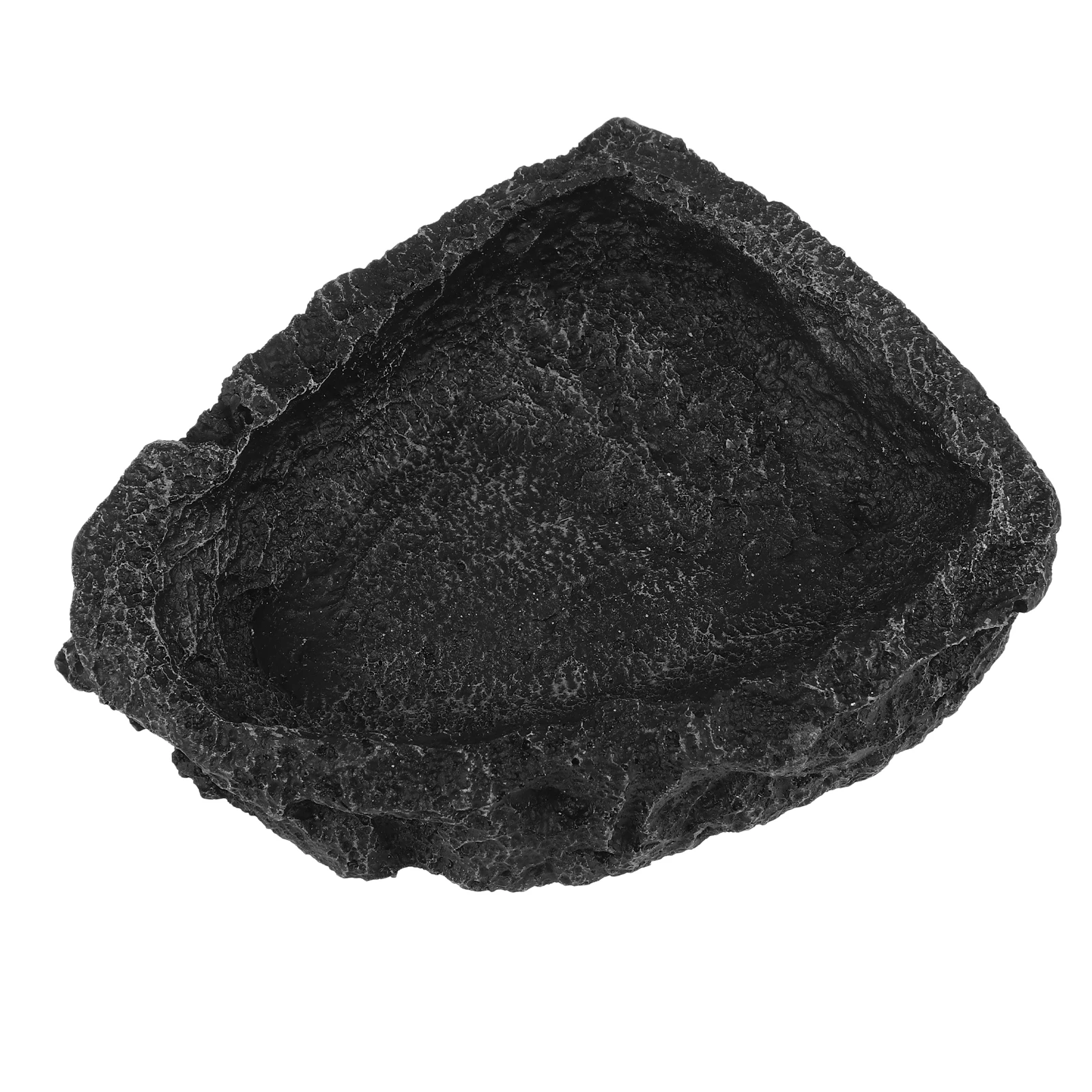 

Reptile Water Dish 105x10x25cm Black Resin Feeding Bowl Terrarium Pets Animal Feeder Durable Easy Clean Reptile Food Water Basin