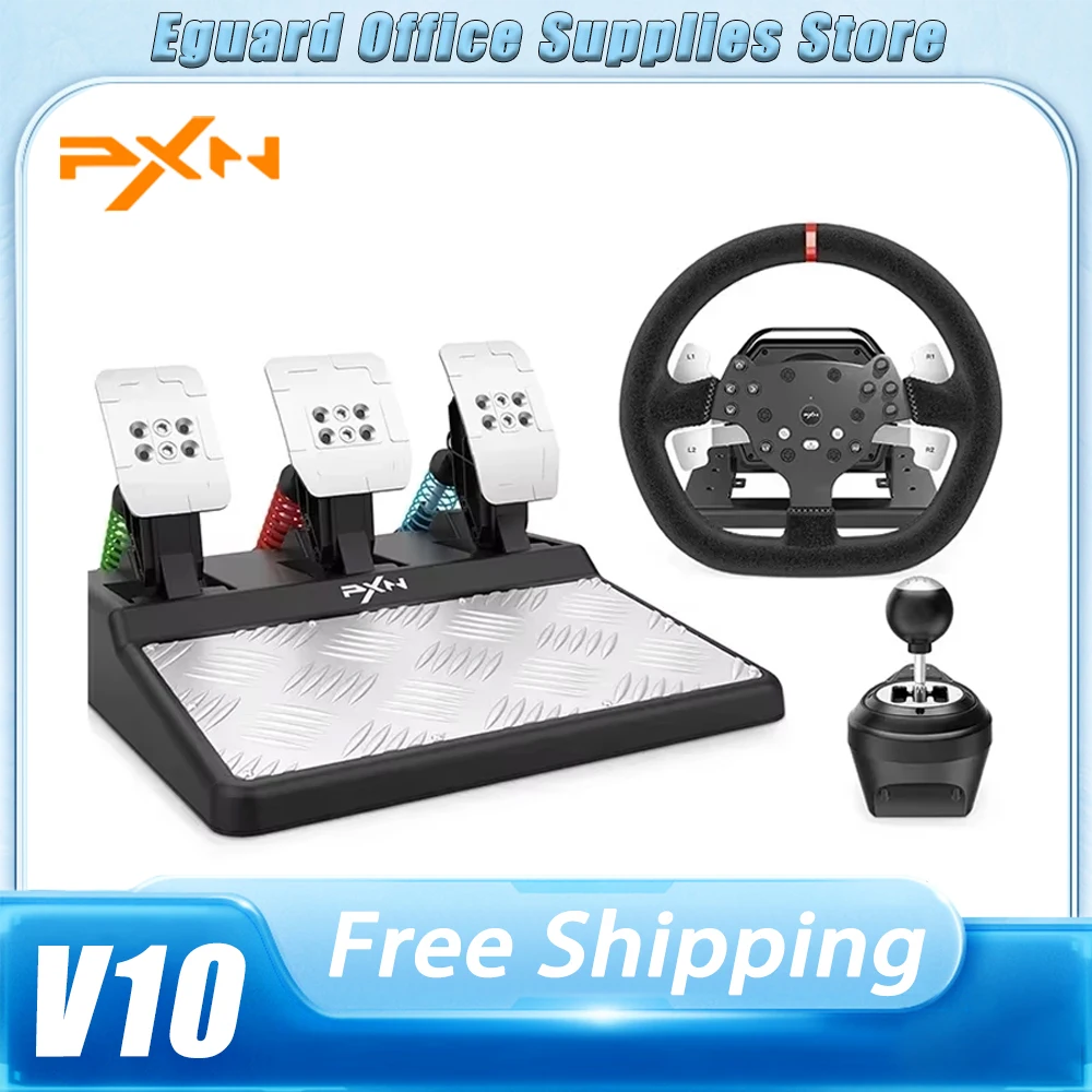 

PXN V10 Game Racing Wheel Simracing Gaming Steering Wheel 270/900 Rotation with Clamps Custom For PC/PS4/Xbox One/Xbox Series