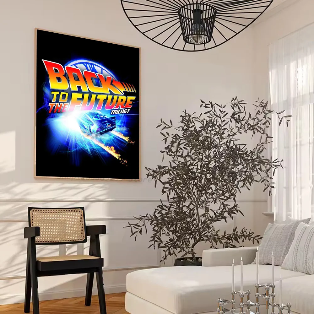 1 قطعة العودة إلى المستقبل ملصق فني ذاتي اللصق مقاوم للماء ورقة ملصق مقهى بار غرفة جدار ديكور