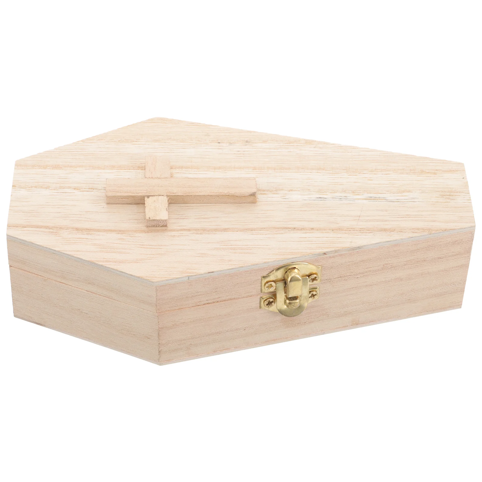 Gift Wooden Box Caskets Halloween Jewelry Container Coffin Necklace Organizer Travel
