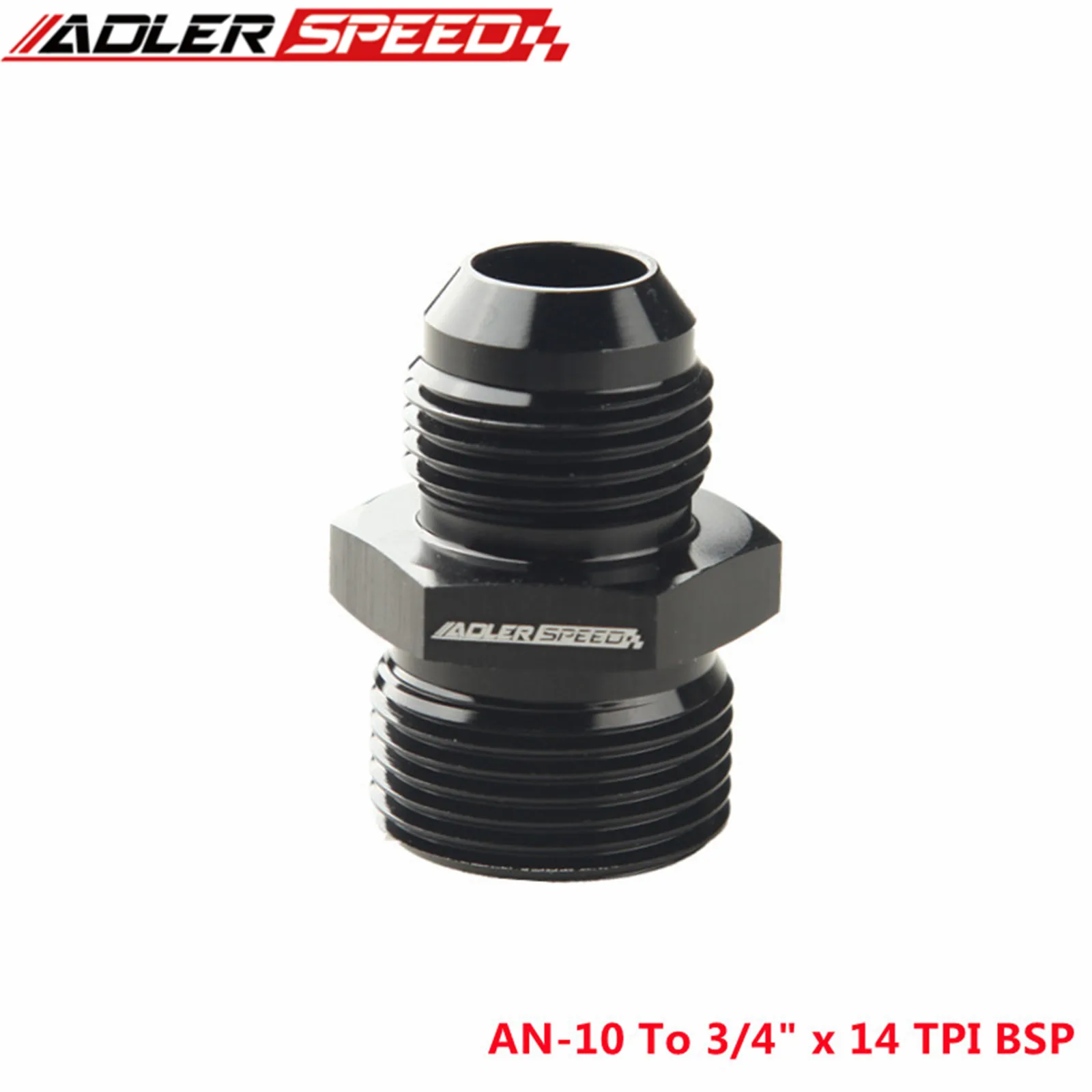 S AN4 AN6 AN8 AN10 AN12 To 1/8" 1/4" 3/8" 1/2" 3/4 BSP BSPP Straight Adapter - view 2