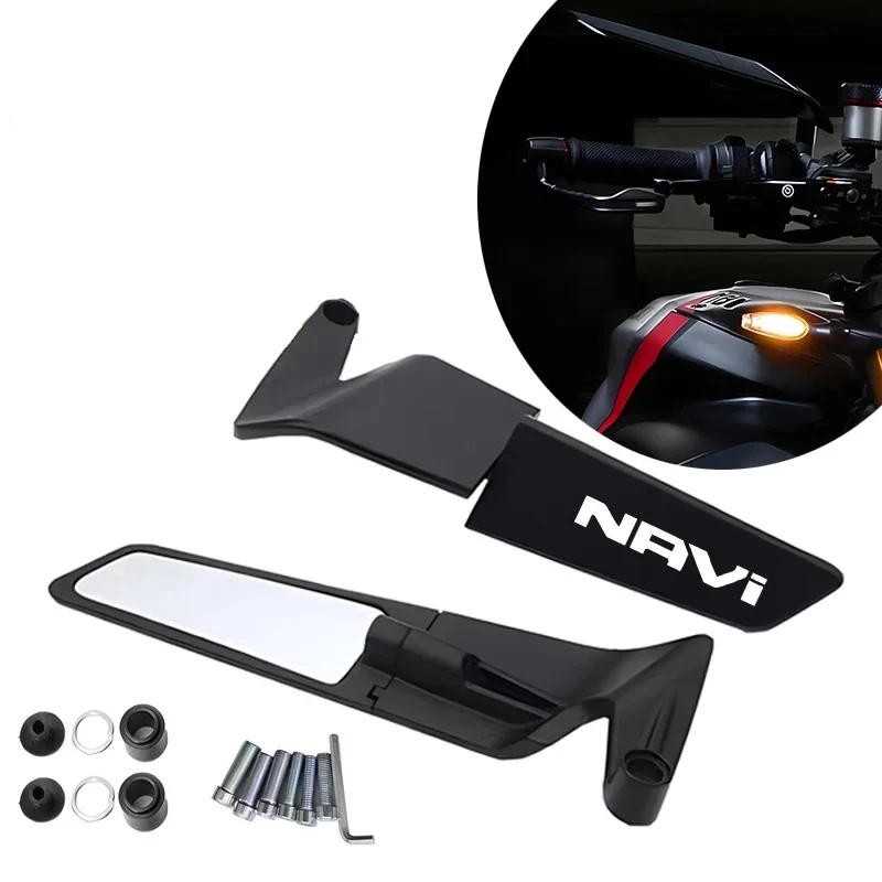 For Honda NAVI110 NAVI 110 Motorcycle New Pattern High Quality CNC Rearview Mirror Fixed Wing
