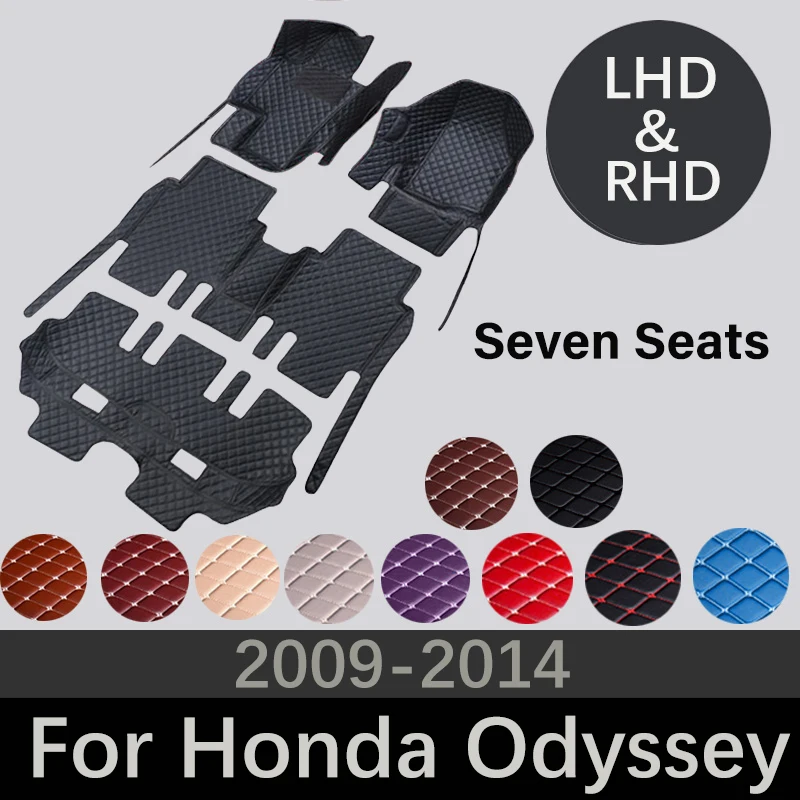 

Car Floor Mats For Honda Odyssey Seven Seats 2009 2010 2011 2012~2014 Auto Interiors Accessories Custom Carpets Car Styling Rug