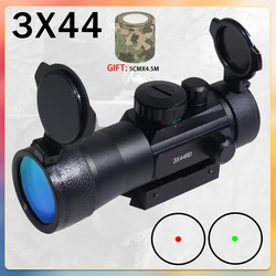 1X40 3X44 Red Dot Sight Hunting Opticsl Scope Compact Reflex Collimator Airsoft Scope Tactical Accessory Fit 11/20mm Rail