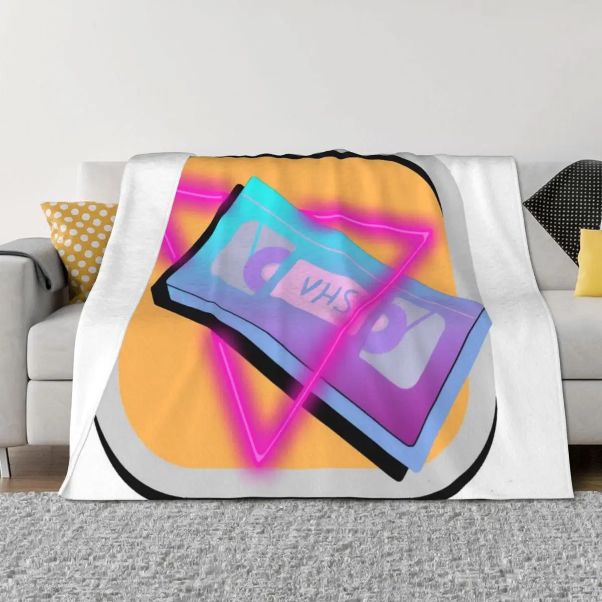 

VHS Vice City Weapon Icon (Fan Made) Throw Blanket Furrys for sofa for winter Shaggy Blankets