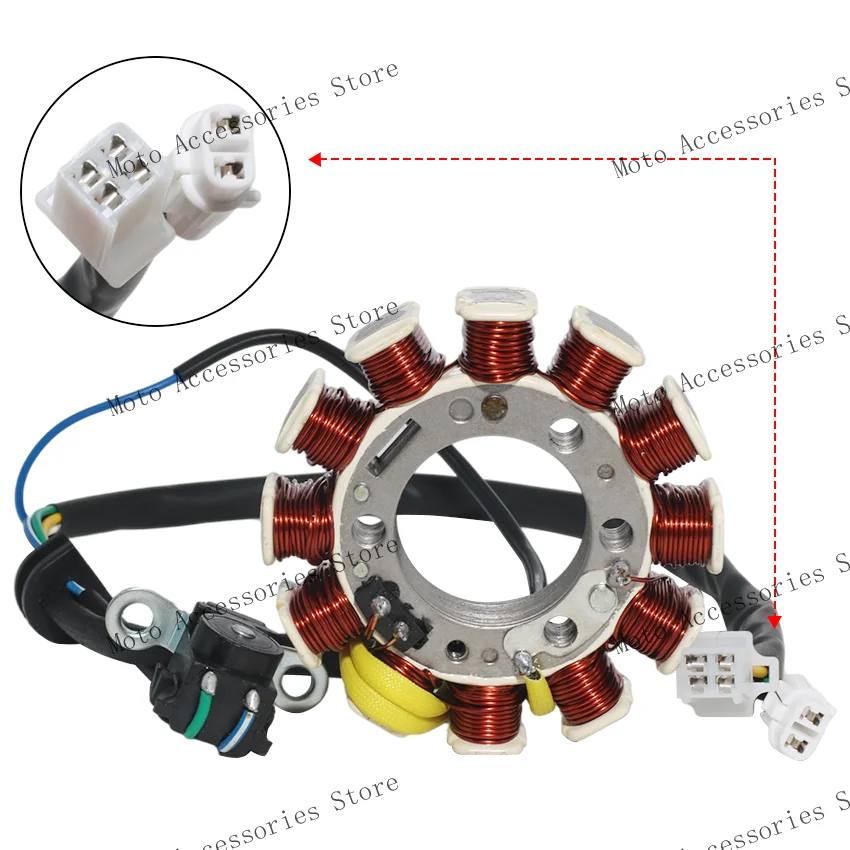 

Motorcycle Generator Stator Coil Comp For Yamaha XT125 XT125R XT125X 3D6-H1410-00 Moto Internal Accessories Parts New Equipment