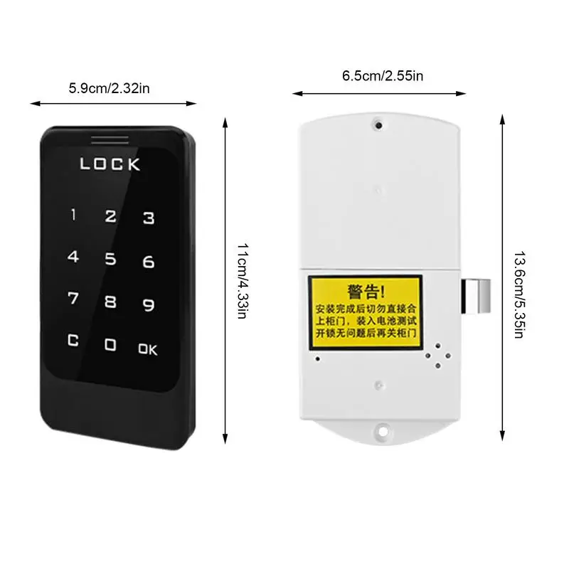 Electronic Cabinet Lock Touch Drawer Lock Electronic Cabinet Lock Child Safety Keypad Lock Keyless Security Lock For