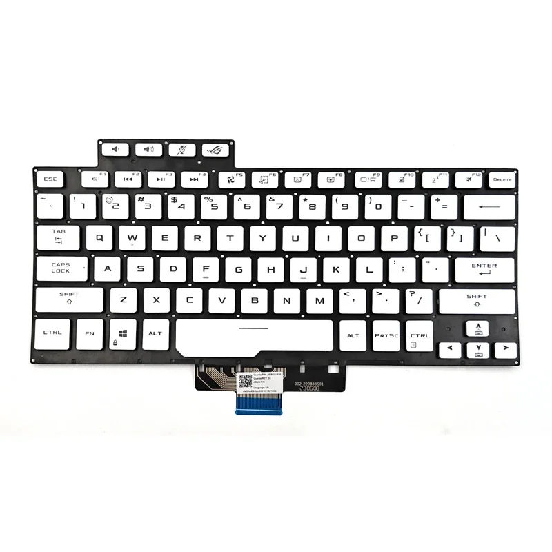 New For Asus ROG G14 Zephyrus GA401 GA401I GA401IU GA401IV GA401M GA401QH GA401QM Laptop Keyboard US Silver With Backlit