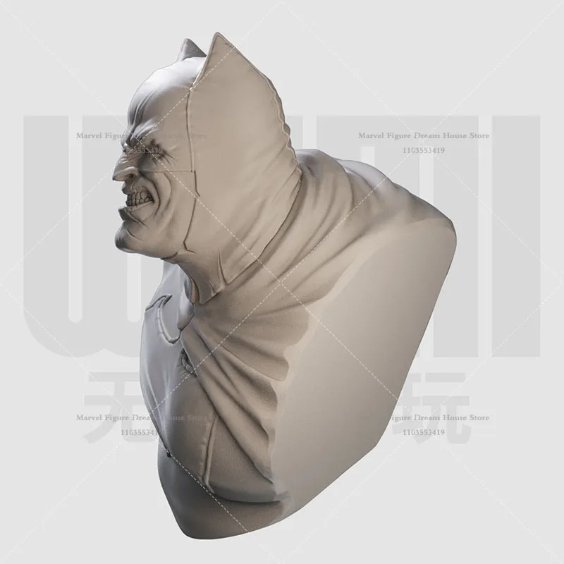 1/16 1/10 Scale DC The Dark Knight Batman Bruce Wayne Courageous Hero DIY Self-assembled GK 3D Resin Un-panited White Bust Doll