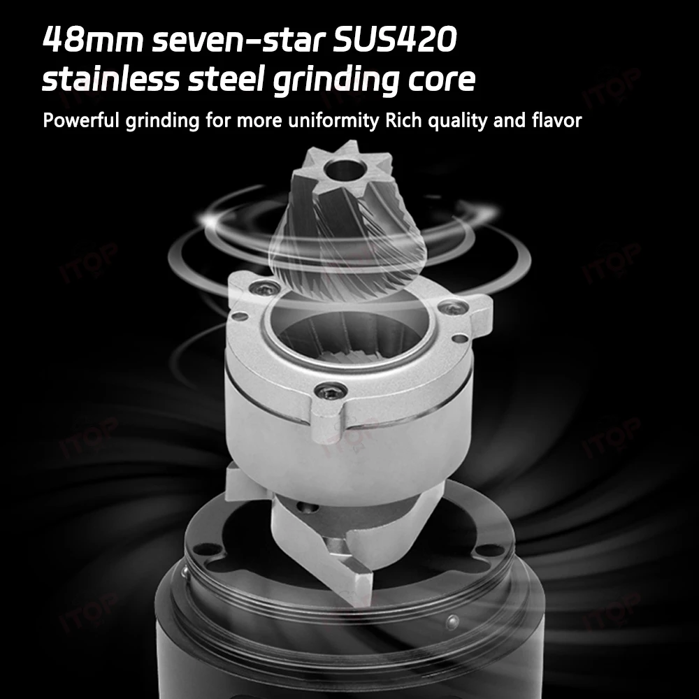 ITOP CG05 SOE Coffee Grinder 48mm 7-core Stainless Steel Burr DC Gear Motor Low Temperature Fine Grinding Coffee Bean Grinder