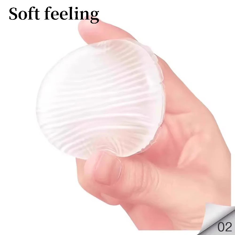 Esponja de sopro de pó de gel de silicone macio para base cosmética facial bb creme sem pó para comer ferramentas de maquiagem de sopro cosmético