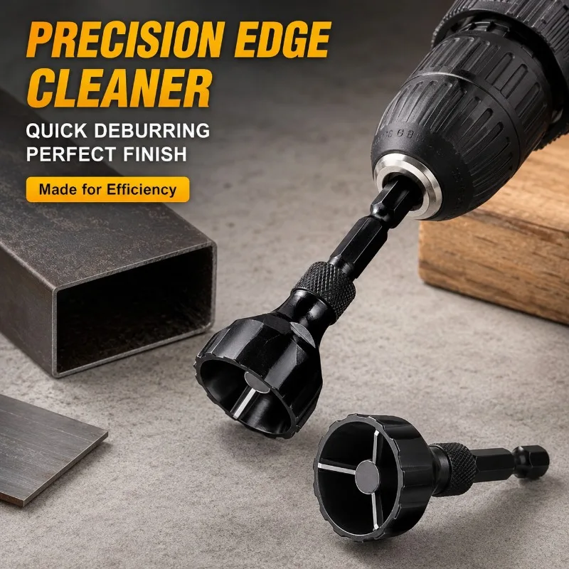 Hardened Steel External Deburring Chamfer Drill Bit Hex Shank For Metal Screw Bolt Outer Thread Edge Burr Clean Work