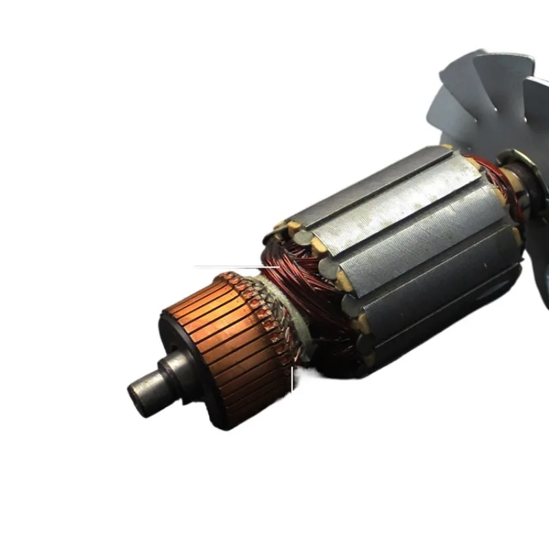 Pure Copper Armature Rotor for 5012 Chainsaw, 175mm Electric Chain Saw Motor Armature with Bearings & Carbon Brushes