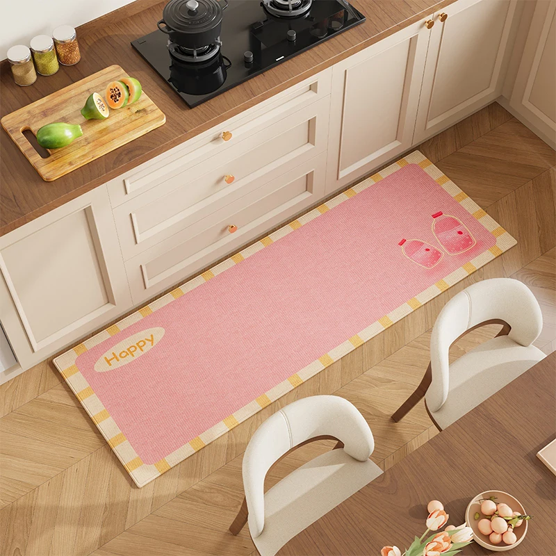 Rug for Kitchen Long Stain-resistant Wear-resistant Floor Mat Modern Dopamine-style Carpet Home Decor Rugs Alfombras De Cocina