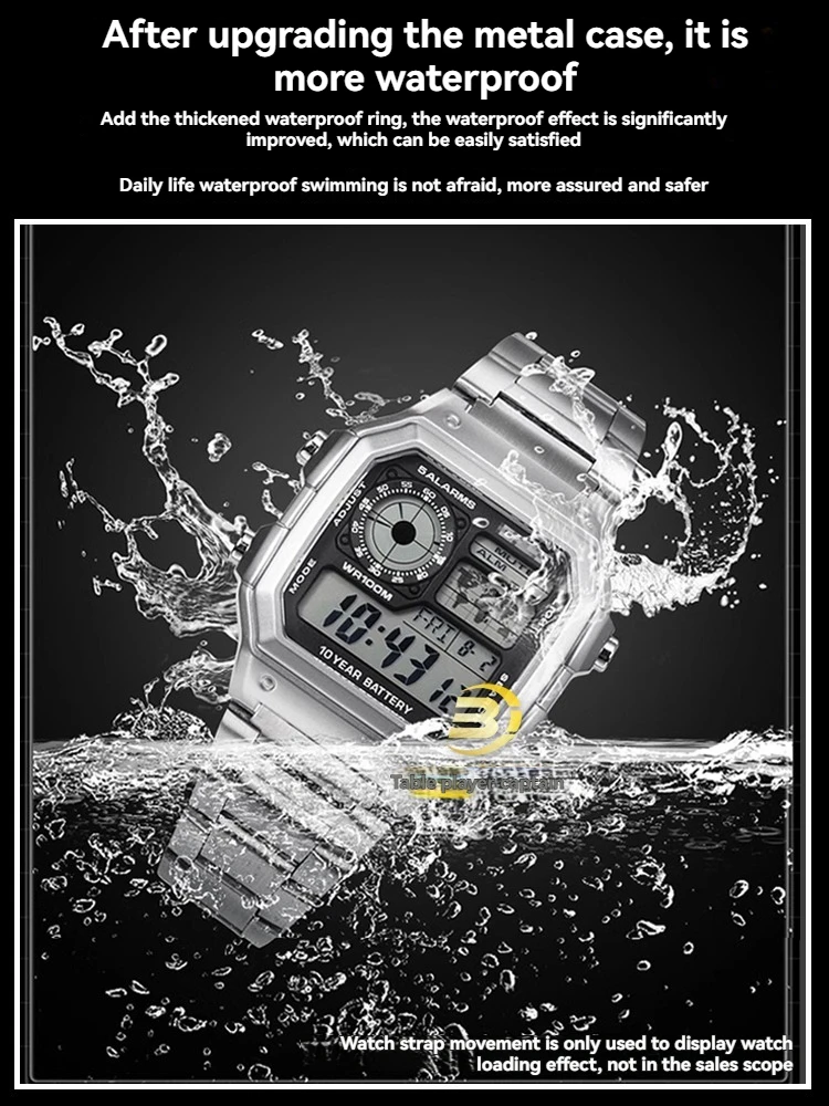 カシオ小さな正方形 AE1200/ae1300 修正された金属 304 ステンレス鋼ケースシェルステンレス鋼修正された時計ストラップ 18 ミリメートル