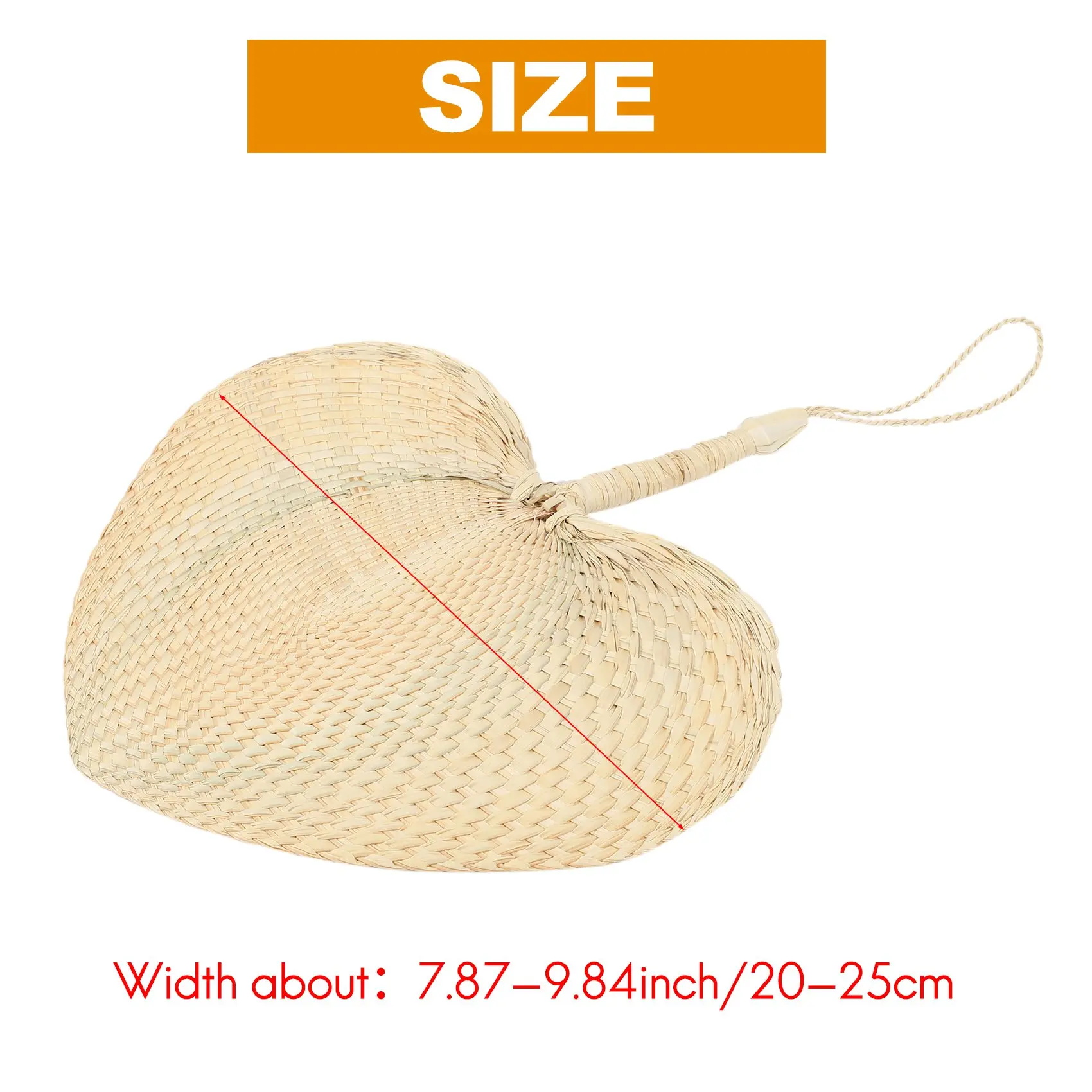

A92P Cool Baby Mosquito Repellent Fan Summer Manual Straw Hand Fans Palm Leaf