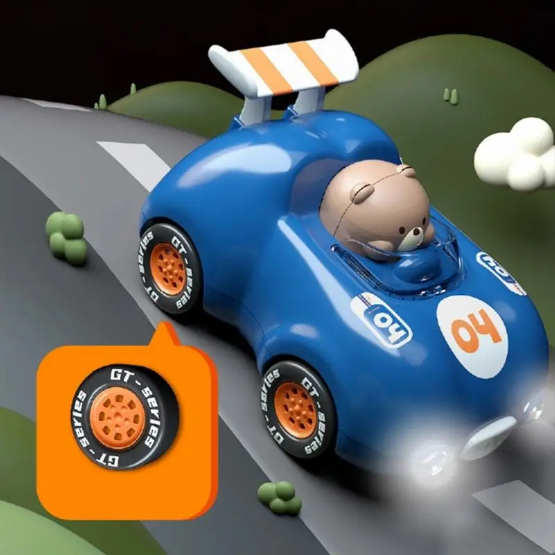 

54DA Cartoon Car Toy Indoor Outdoor Push and Go Car Toy for Baby Boy Girl