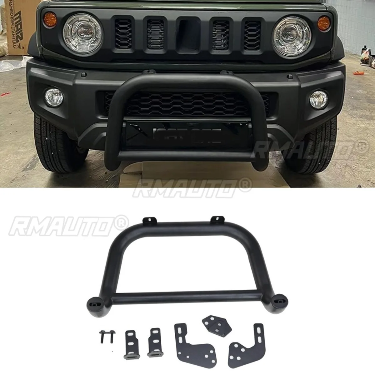 

Install Front Bumper U-Shaped Protective Bumper Modification Accessories For Jimny JB74 2019-2025