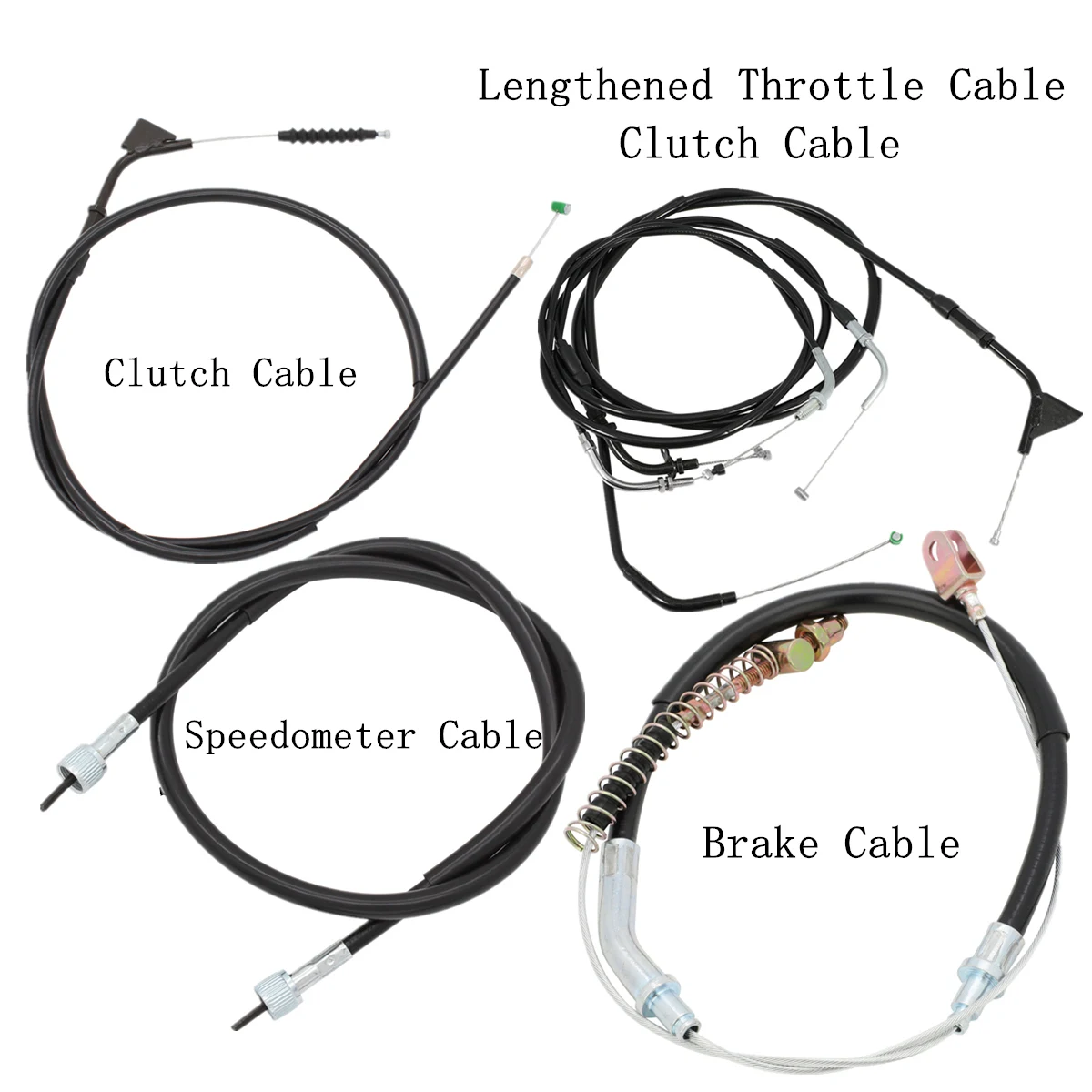 Motorcycle Accessories Lengthened Throttle/Clutch/Speedometer/Rear Brake Cable For Yamaha Virago 125 250 400 XV125 XV250 XV400