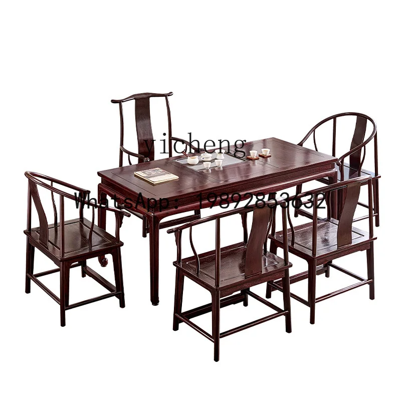 X4   Wet Tea Brewing Table Chinese Style Solid Wood Kung Fu Tea Table Tea Room Brewing Table