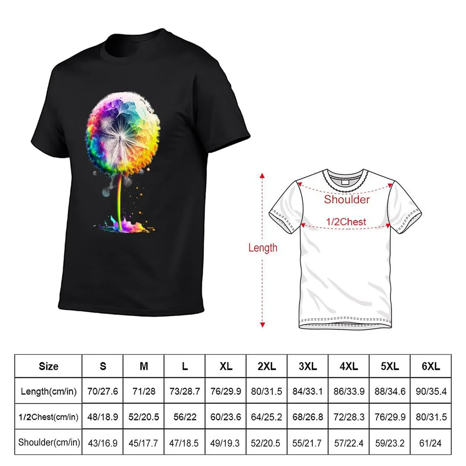 Dandelion T-Shirt cute tops graphics custom shirt black t-shirts for men