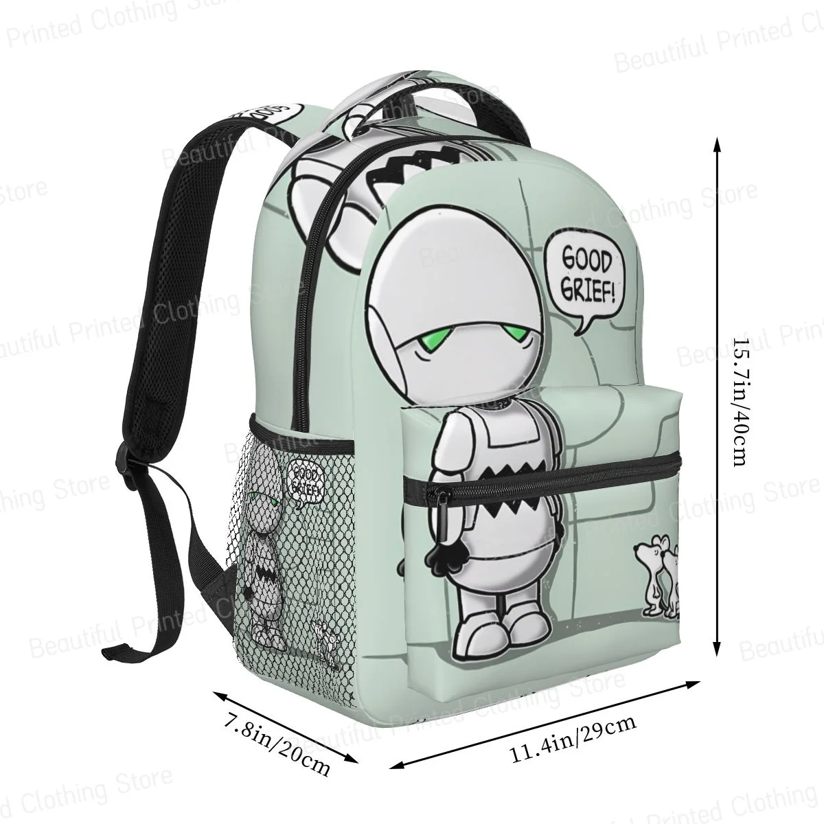 Marvin Versatile Backpack Boys Girls Bookbag Good Grief Marvin Laptop Rucksack Shoulder Bag Daily portable bag