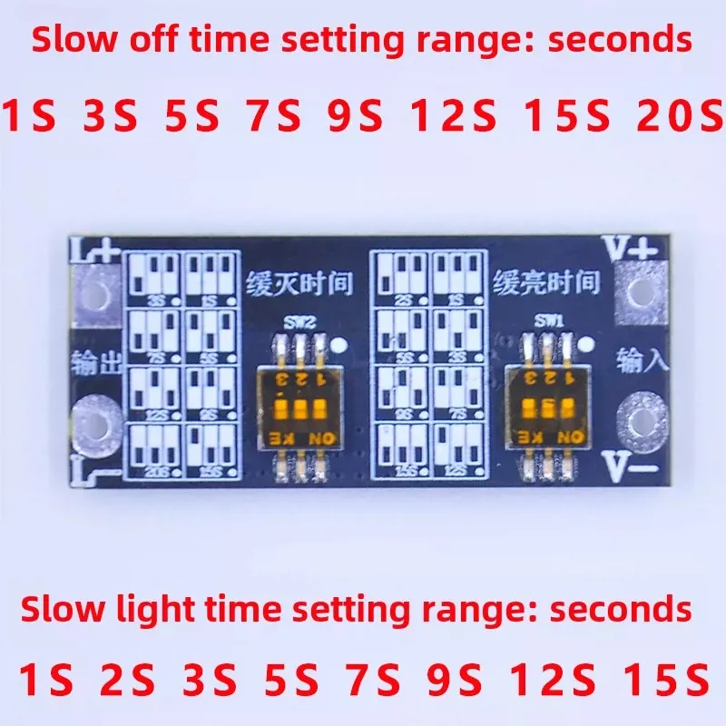 LED Gradual Bright Fade Soft Start Soft Off Low Voltage Light Strip Driver Module LED Dimmer Controller with Soft Start Function