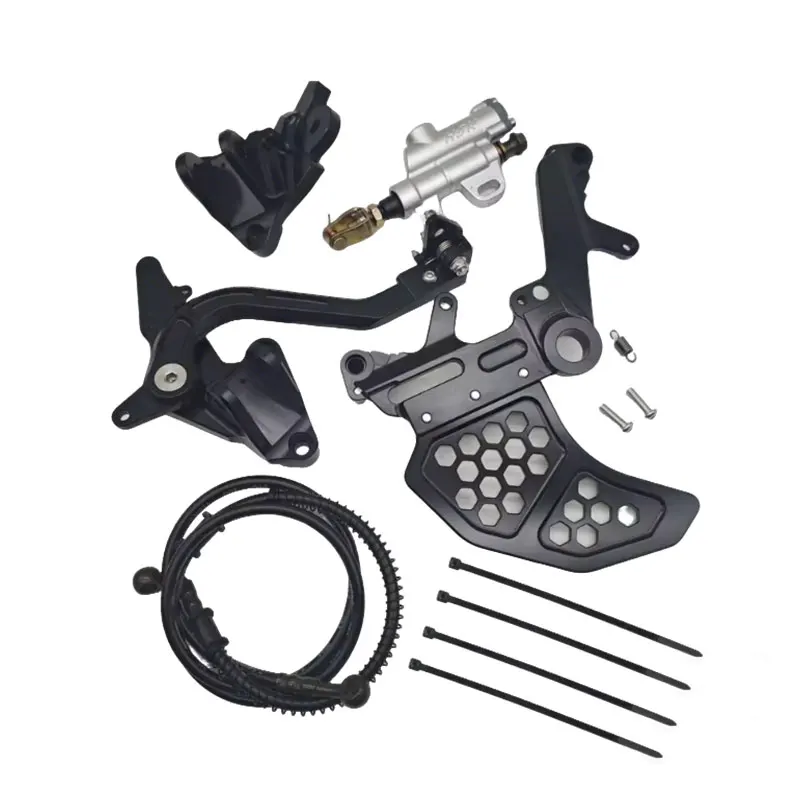 

Left Dual Caliper Bracket & Foot Pegs Brake Bracket Motorcycle Accessories CNC Reinforced for Extreme Off-Road Riding