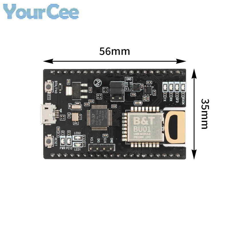 BU01 UWB Indoor Positioning Module Position DW1000 NodeMCU-BU01 Development Board Wideband Ranging 3.3V 5V Onboard PCB Antenna