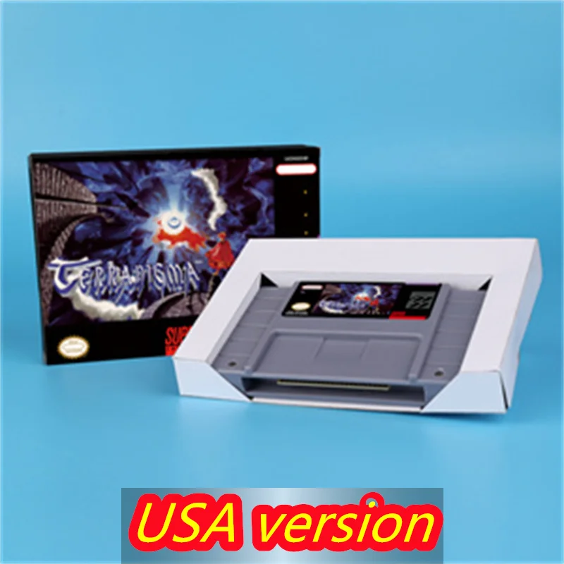 for Terranigma (Battery Save) 16bit game card for USA NTSC version SNES video game console