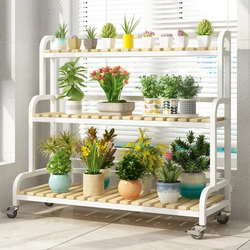 

Дизайнерская современная цветочная стойка Уникальная внутренняя эстетика Балкон Подвижная витрина Напольная стойка Декор Модная мебель для дома Plantenrek