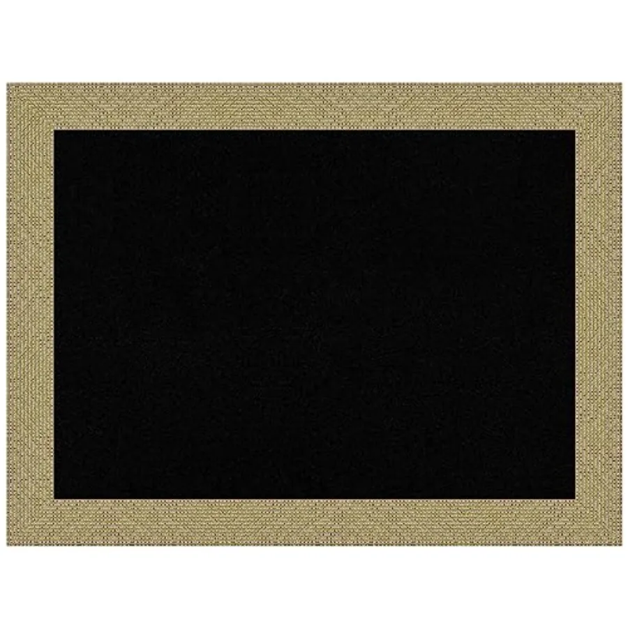 

Черная пробковая доска для стен 24x32, доска для заметок с золотой рамкой, средняя пробковая доска для офиса и дома, для организации пространства, повседневная пробковая доска