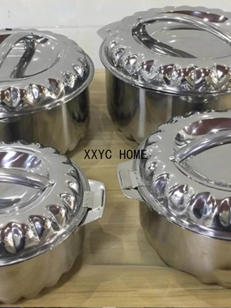 4Pcs/Set 1/2/3/4L Stainless Steel Food Warmer Insulation Container Lunch Box For Family Party Wedding Good Quality