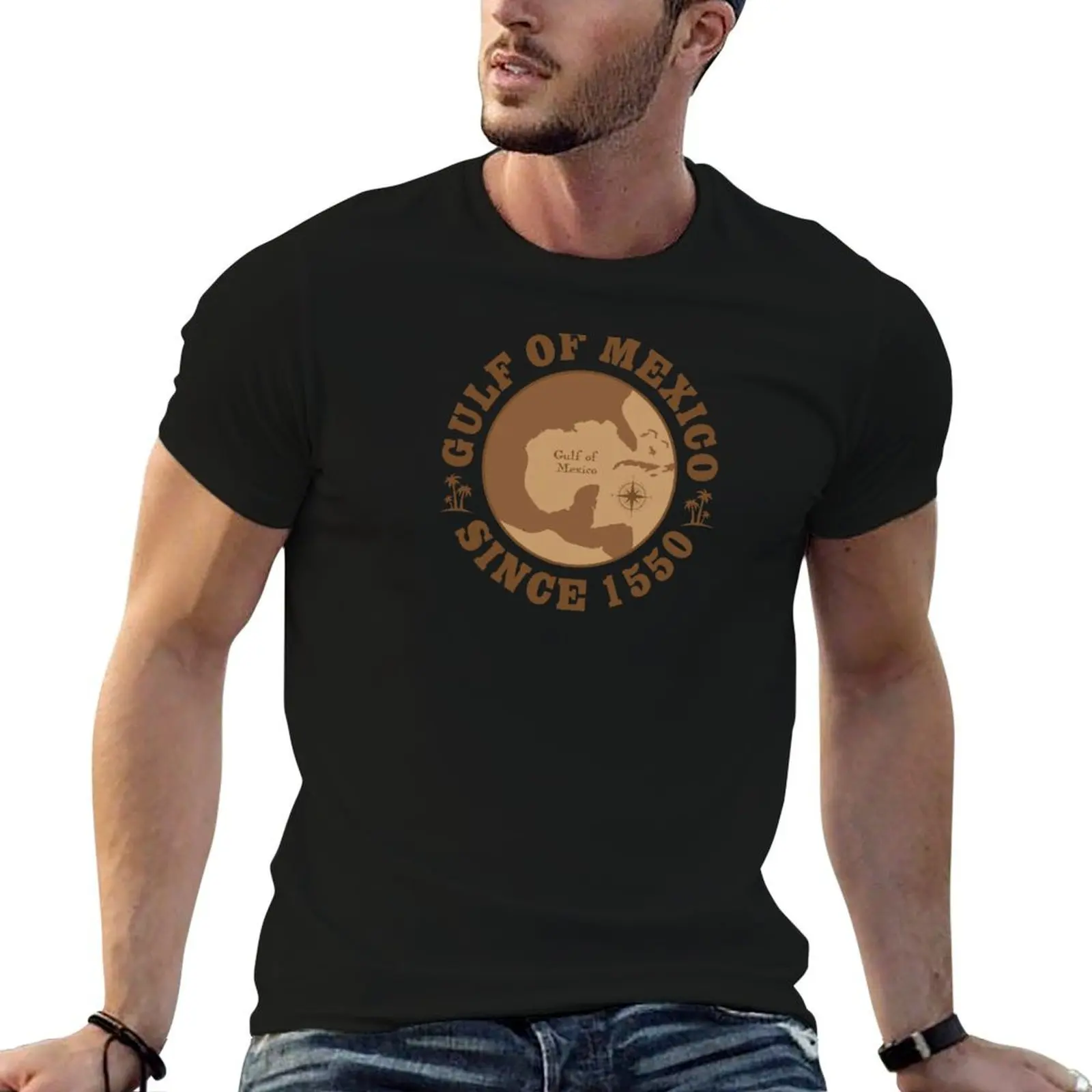 Gulf of Mexico Retro T-Shirt printed t shirts for man man t shirts cotton t shirt personalised T-shirt