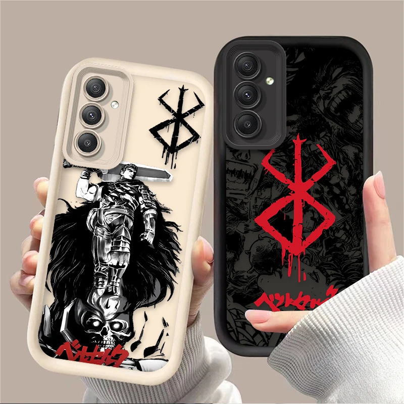 Berserk Guts Comics حافظة لهاتف سامسونج جالاكسي S24 S25 S23 Ultra S22 S21 Plus FE A36 A56 A26 A16 A06 A15 A25 A35 A55 5G غطاء ناعم