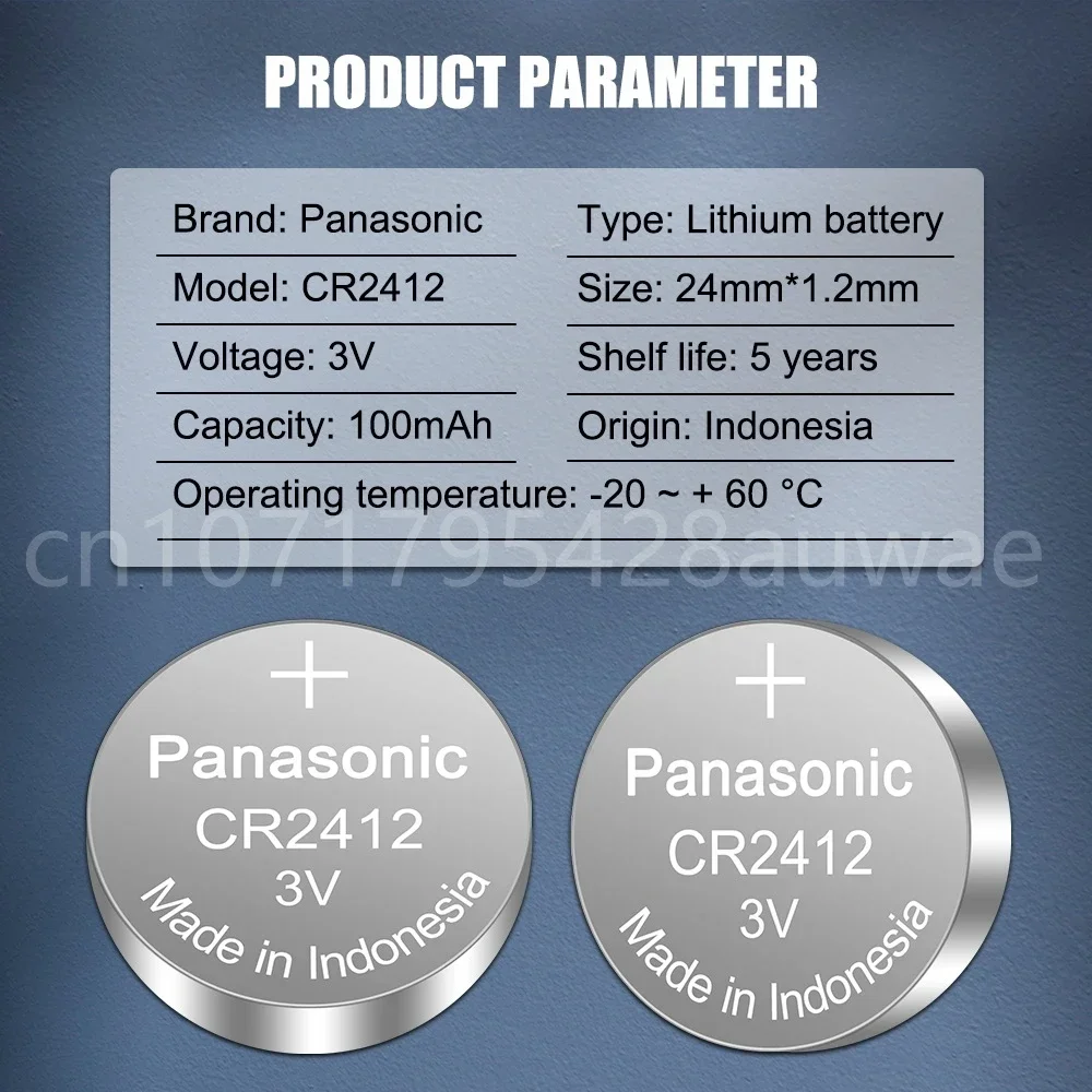 Аккумулятор Panasonic CR2412 кнопочный для Lexus Toyota, новый автомобильный пульт дистанционного управления Crown, 3 в, литиевый электронный ключ для часов, автомобиля