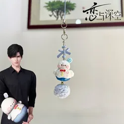 Game Love And Deepspace Zayne Cosplay Keychain Kawaii Resin Snowman Pendant Phone Chain Keyring Key Chain Bag Accessories Gift