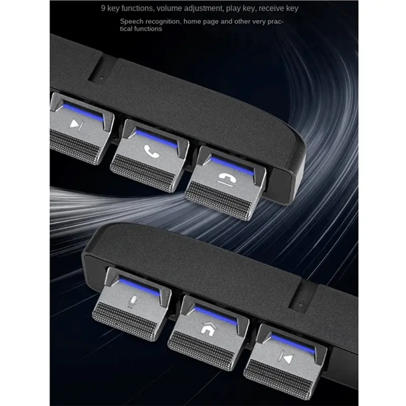 2X Wireless Multimedia Remote Control 7 Keys LED Car Controller Volume Adjuster Answer For Multimedia Navigation Player