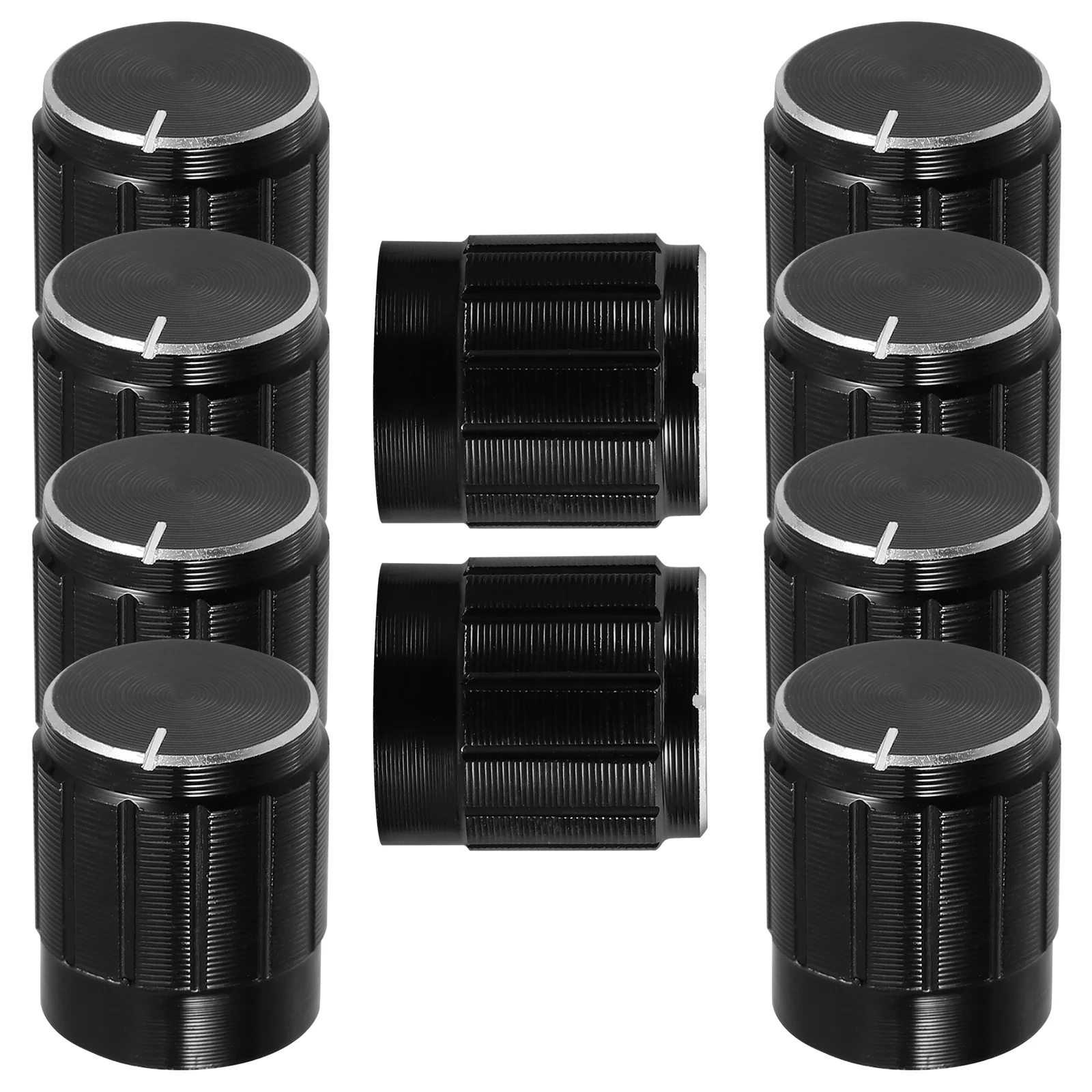 

10Pcs Chrome Volume Control Knob for Electric Guitar Bass Amplifier Radio Tone Potentiometer Replacement Accessories