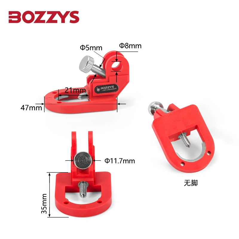 BOZZYS Multi-function Grip Tight Circuit Breaker Lockout Device for Industrial Electrical Breaker Isolation Lockout BD-D15