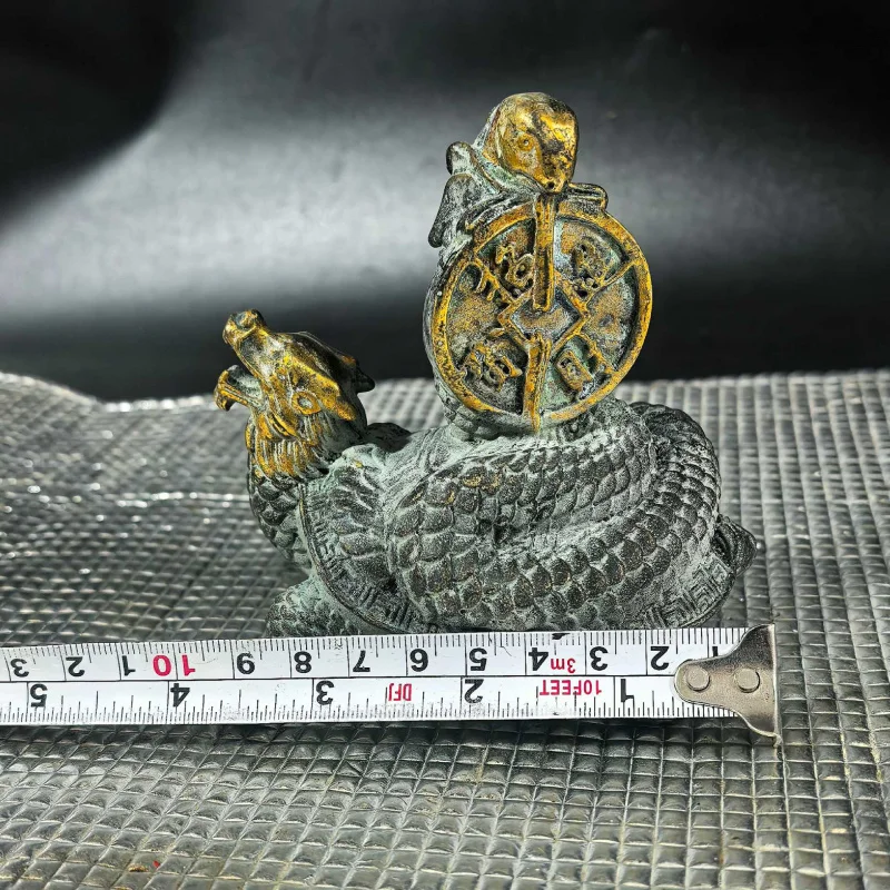 Gilt Basalt Ornament, Wealth and Longevity Decoration, Antique Bronze Item, Live Supply