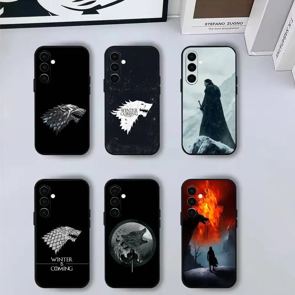 

W-Winter C-Coming S-Stark-ES Phone Case For Samsung Galaxy A73,A72,A71,A70,A53,A52,A51,Others Soft Black Cover