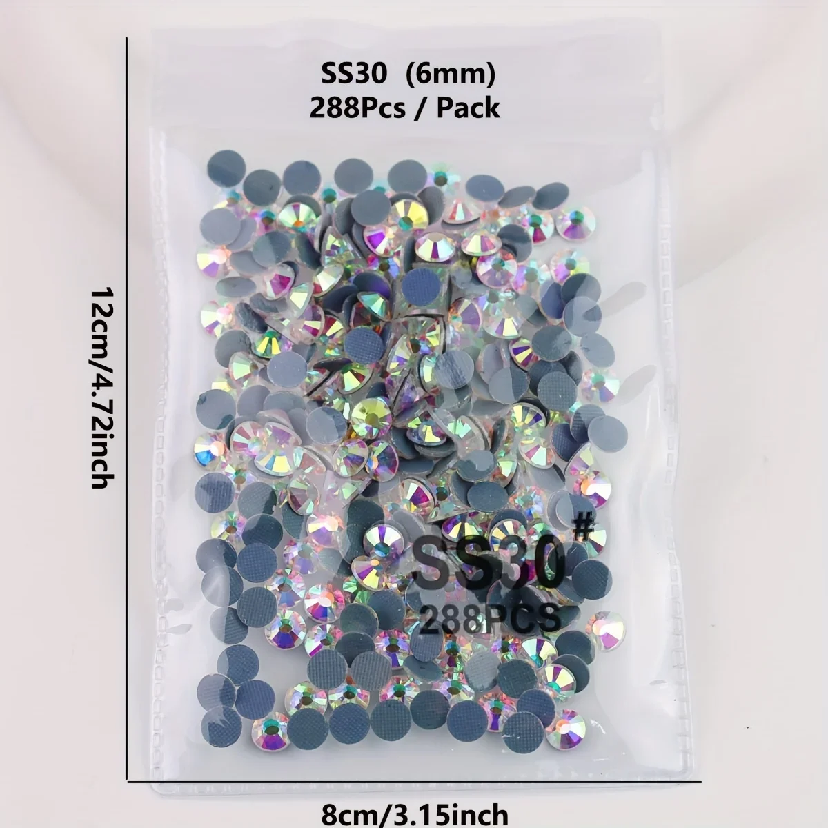 SS6-SS50 AAAAA Crystal AB Tornasol High Quality Glass Crystal  Flatback Stones Hot Fix Strass DIY Beads Iron On HotFix Rhineston