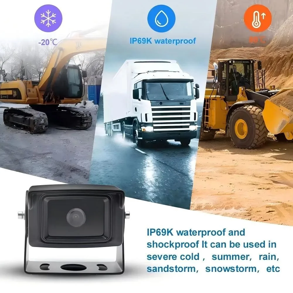 Lastbus لـ Caravan Rv Van 7 "IPS شاشة AHD شاشة سيارة BSD Ai مع كاميرا احتياطية عكسية للرؤية الليلية طقم IP68 مقاوم للماء #6