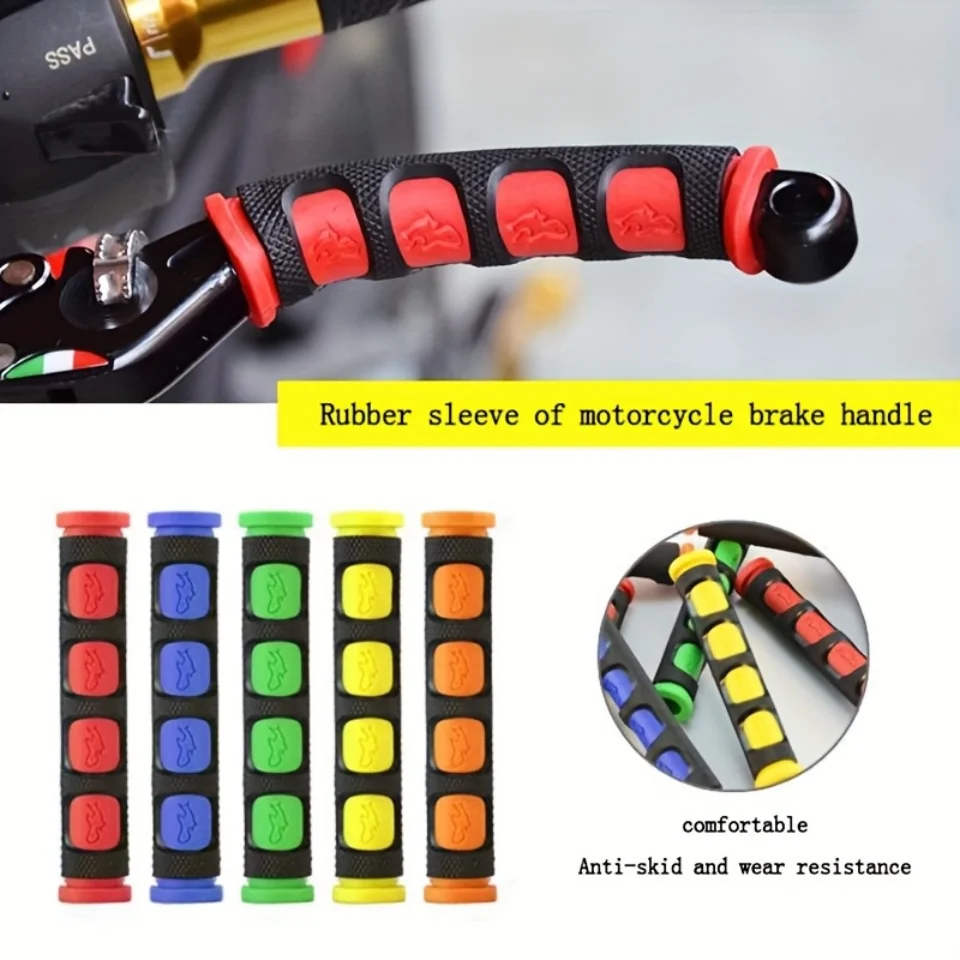 Universal Motorcycle Handlebar Brake Handle Soft Sleeve Anti-Slip Cover Bike Protective Clutch Lever Equipments Accessories
