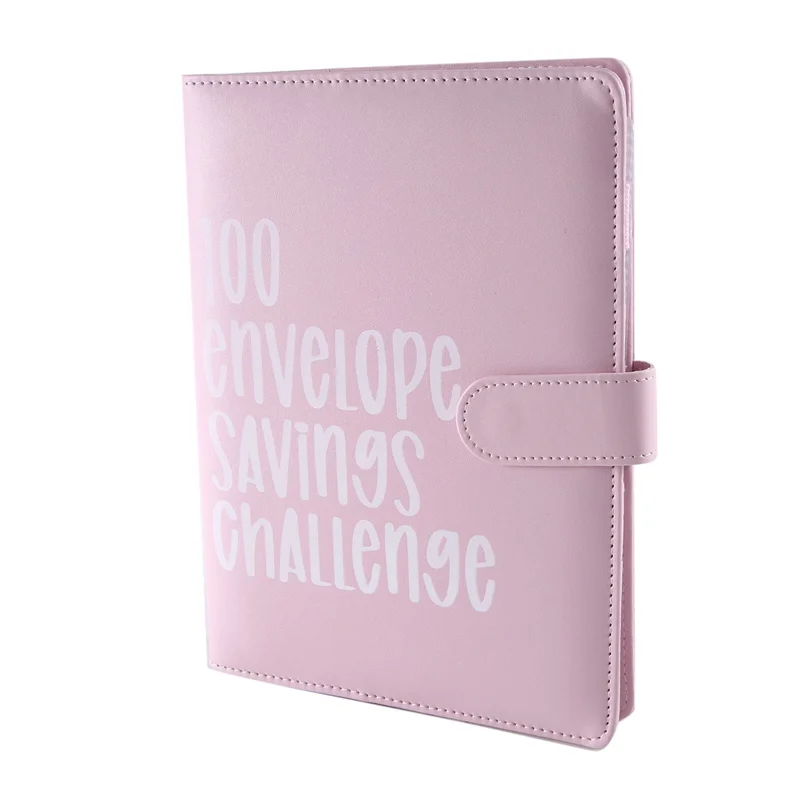 A34M-100 Envelopes Challenge Binder, Simple And Interesting Way To Save 5,050, Budget Planning Book Reusable Easy To Use