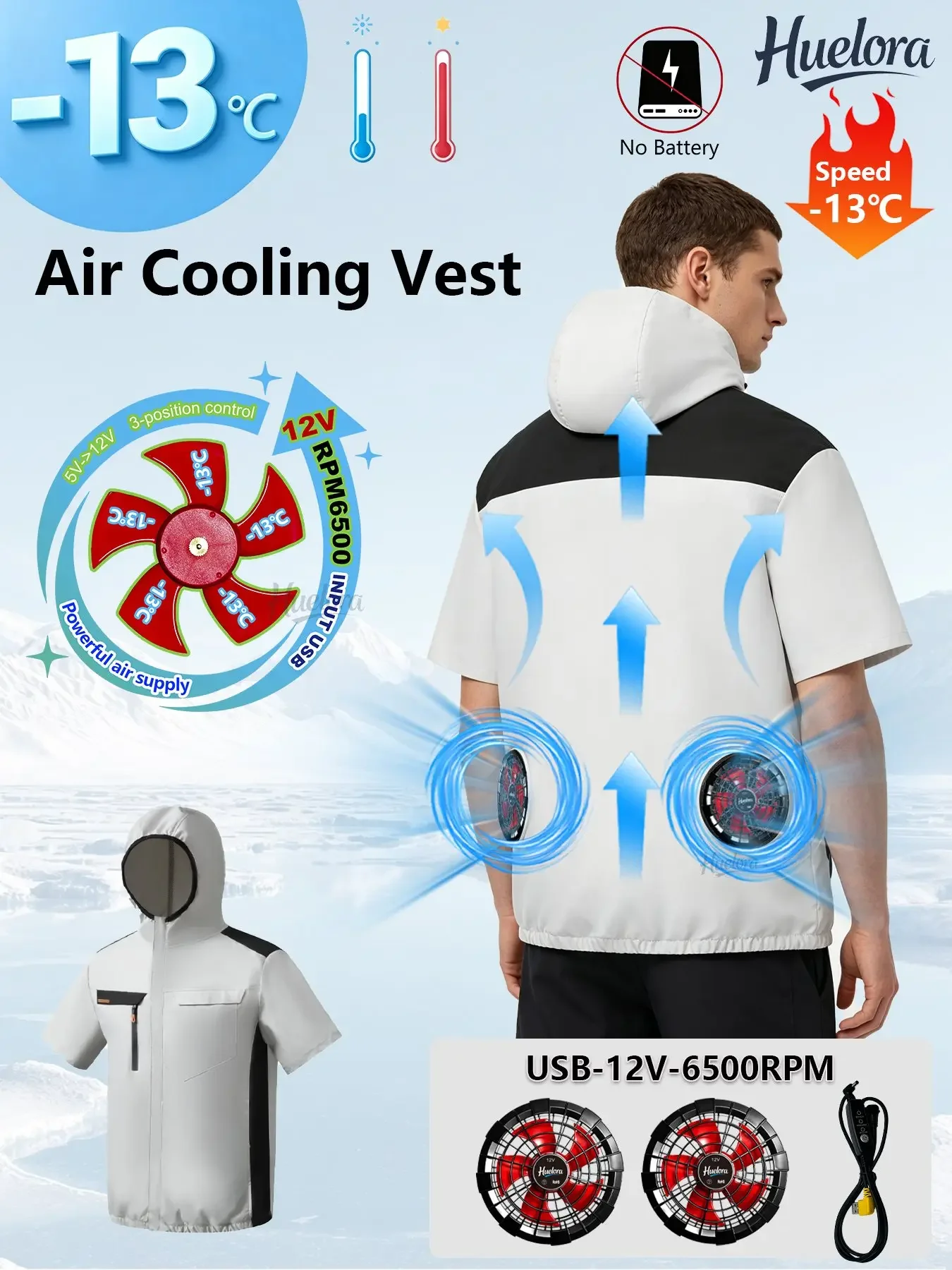 veste-rafraichissante-a-capuche-contrastante-pour-homme-a-manches-courtes-avec-double-ventilateur-usb-pour-l'ete-le-travail-la-peche-en-exterieur
