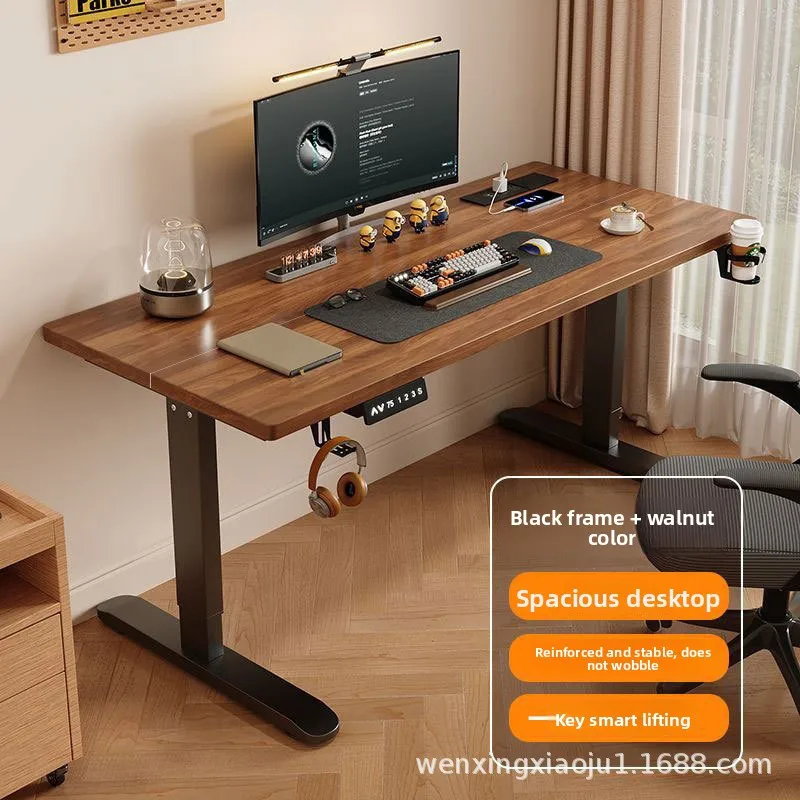 Smart Electric Height Adjustable Sit Stand Study Desk Computer Desk Wholesale Manufacturer Home Use Computer Desk Mesas