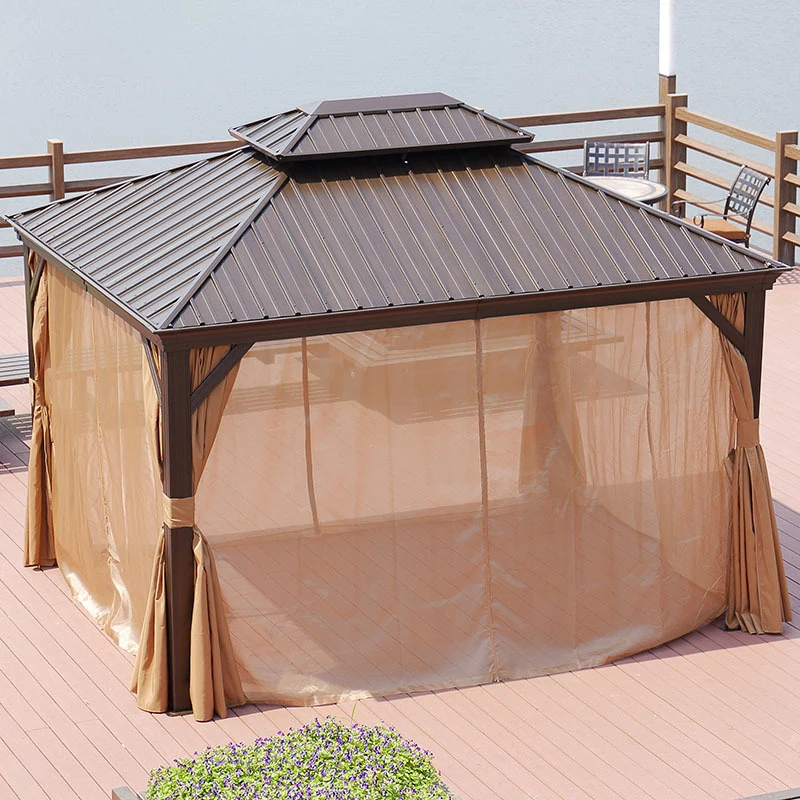Aluminum alloy garden pavilion pergola rust-proof, waterproof, sunshade outdoor pavilion with aluminum frame