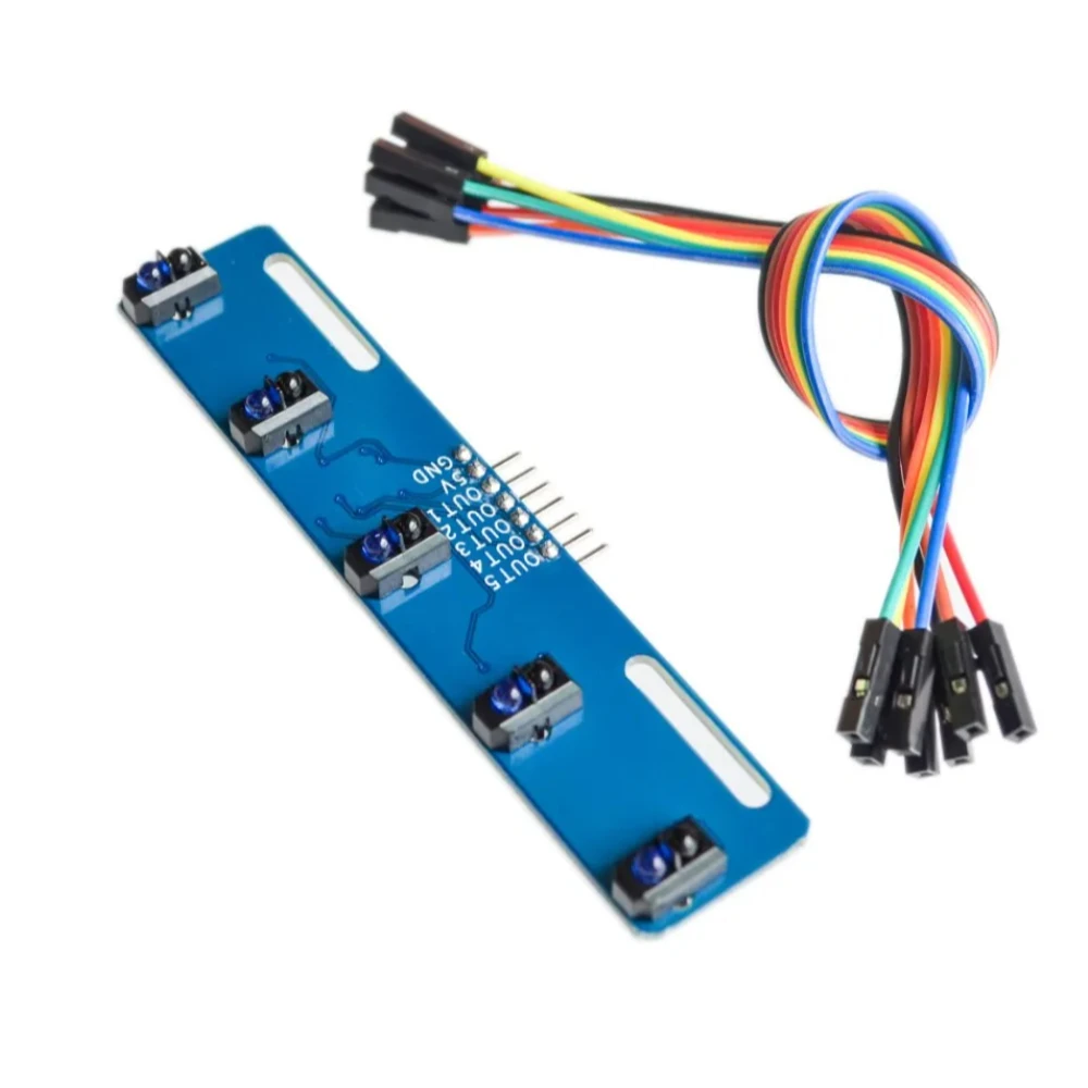 5 channel Infrared Reflective Sensor TCRT5000 KIT 5 way/road IR Photoelectric Switch Barrier Line Track Module